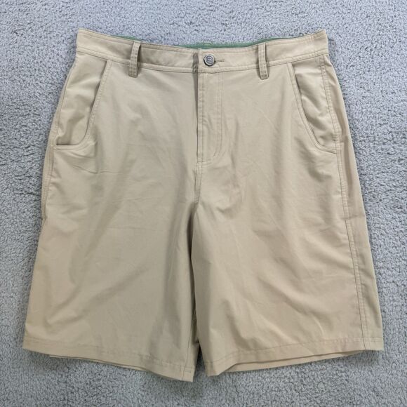 Free Fly Shorts Men’s 34 Beige Khaki Performance Stretch Golf Casual - Picture 1 of 6